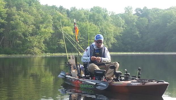 Fishing kayak at an Illinois State Park