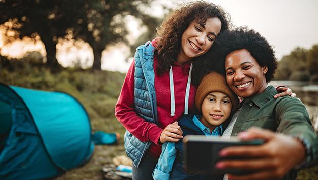 Family Camping Trip for Mom