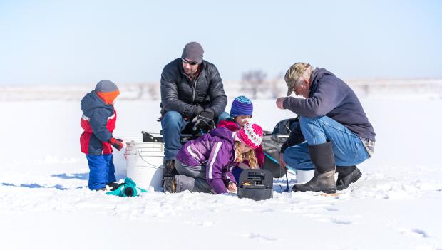 Family Ice Fishing