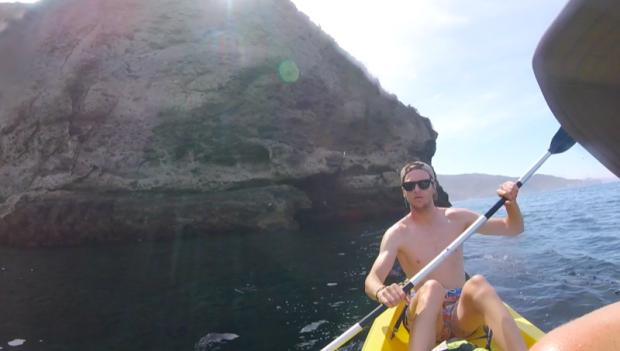 Kayaking off the shore of Catalina Island